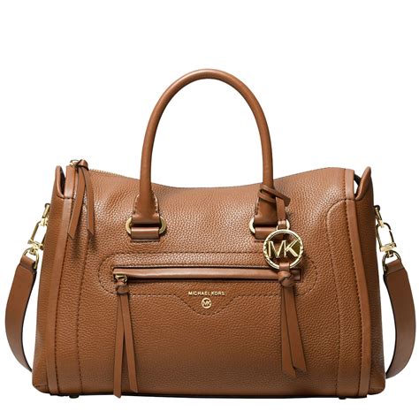 michael kors medium leather satchel.